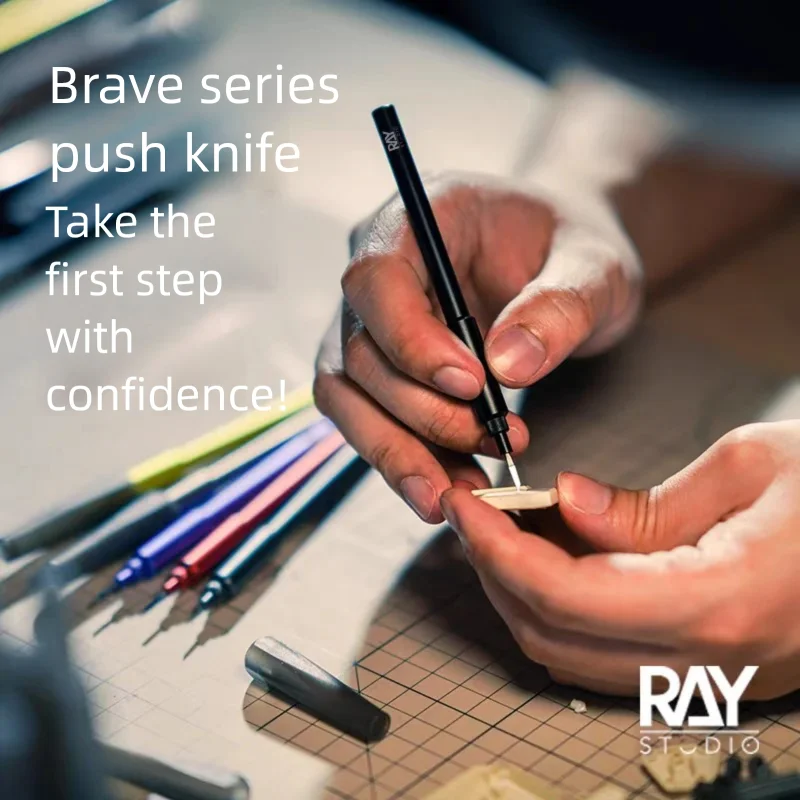 Ray Brave Series 0.125-1MM Model Carving Chisel Push Knife Precision Scribe Line Scoring Knife Hobby Model Making DIY Tools