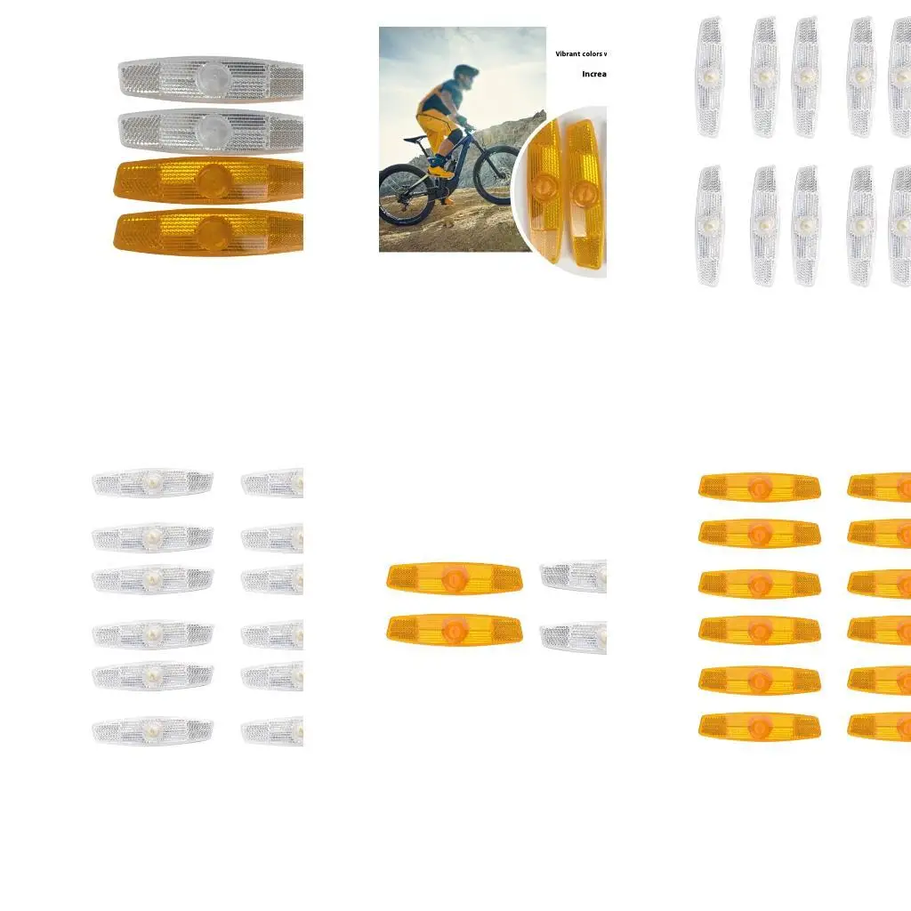 R6FE Bike Wheel Safety Reflectors Premium Plastic Bicycles Reflectors Strips