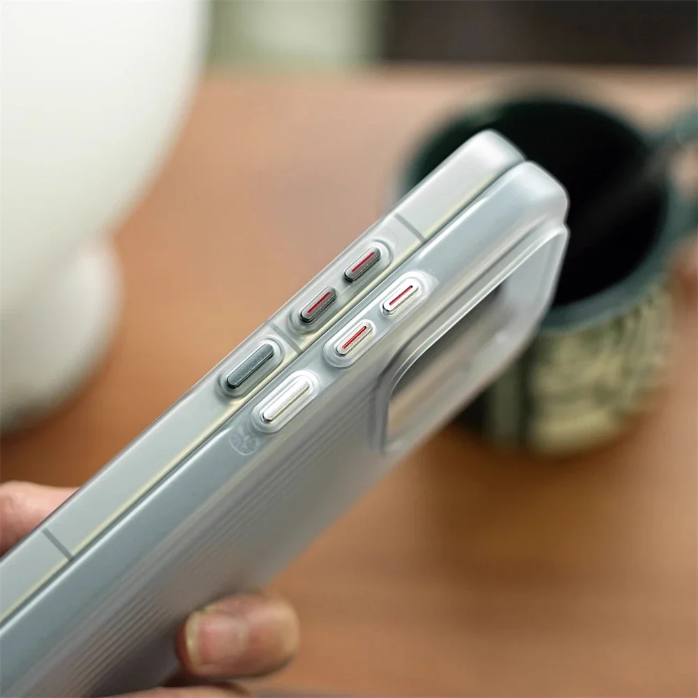 Ultra Thin Corrugated Pattern Matte Translucent Hard PC Case For Xiaomi Mi 15 Pro MI 13 14 Ultra Magnetic Wireless Charge Cover