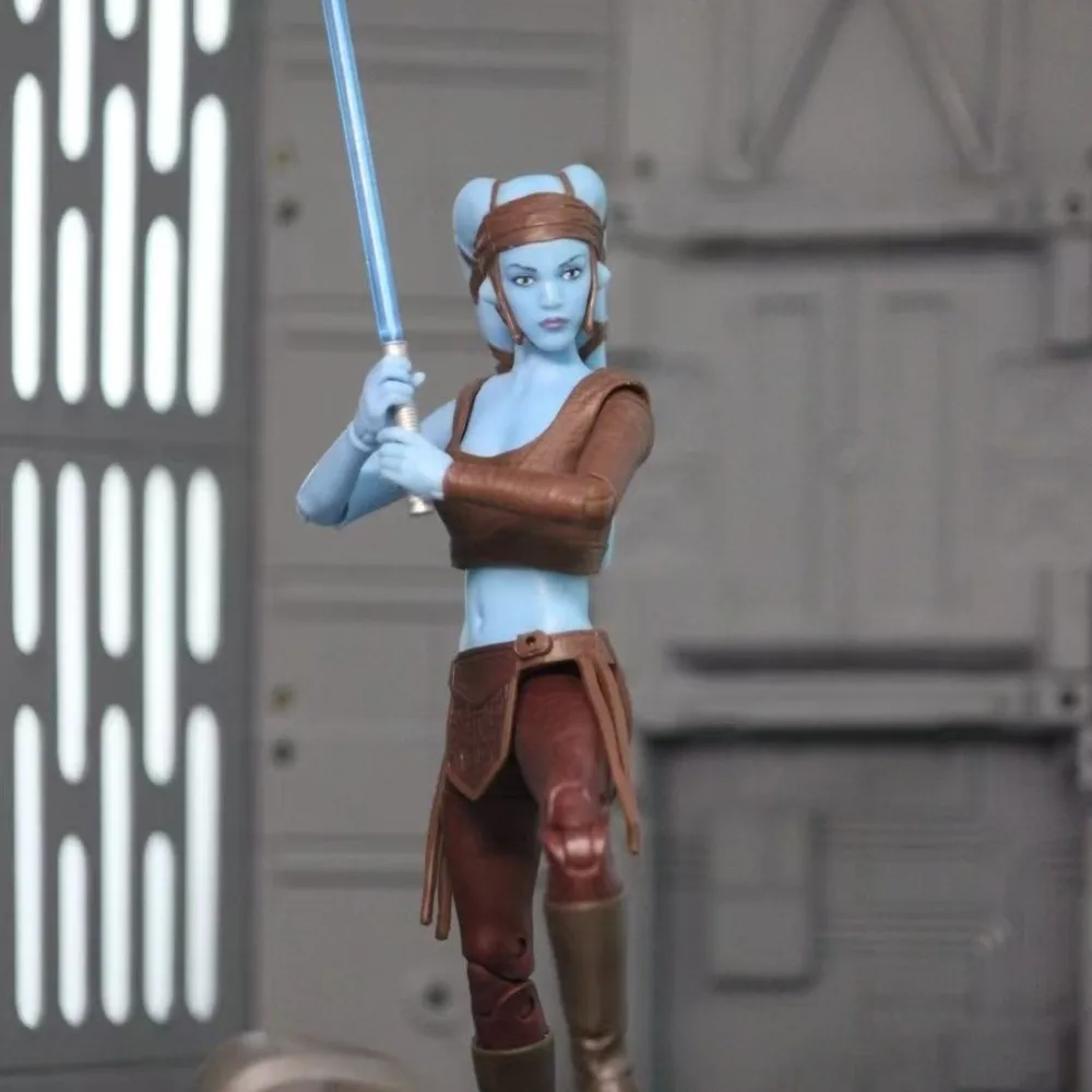 Hasbro Star Wars la serie negra ataque de los clones Aayla Secura Anime figuras de acción de juguete colección niños regalos de muñecas en Stock