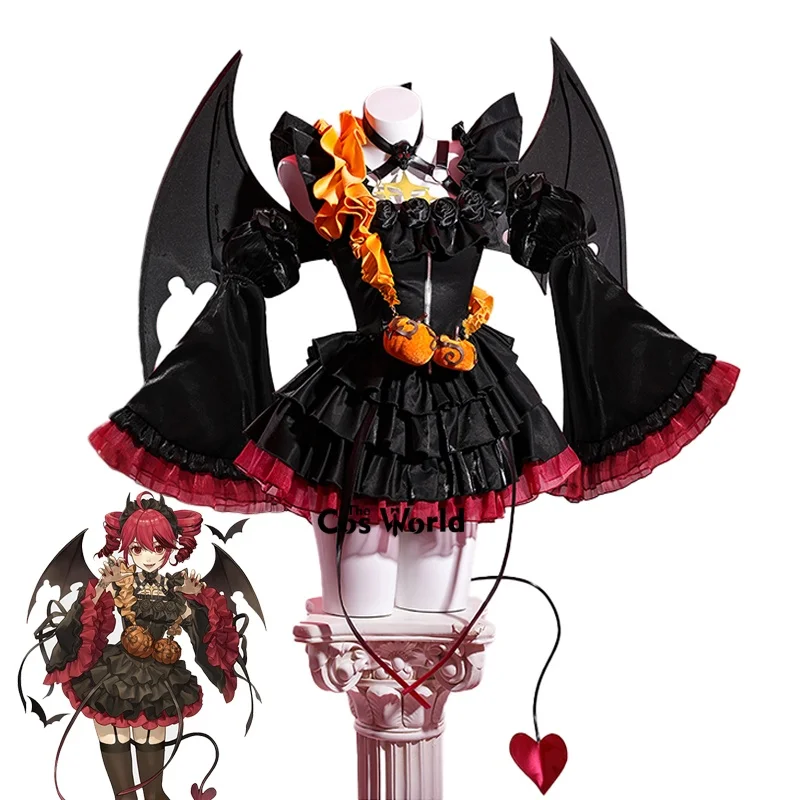 Virtual VTuber UTAU Synthesizer Kasane Teto Halloween Little Devil Outfits Anime Cosplay Costumes