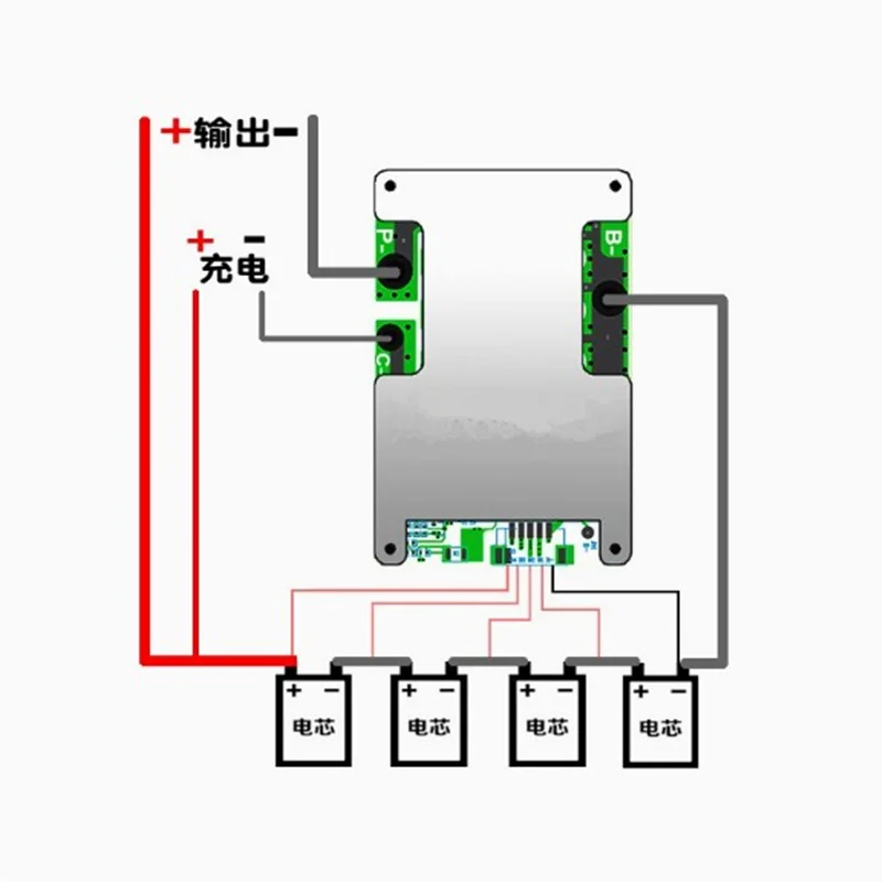 12V lithium battery protection board four series lithium iron phosphate high current 100A with balanced charging
