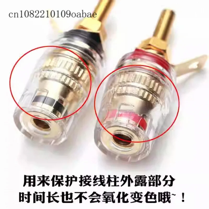 10Pcs Pure Copper Gold Plated Speaker Binding Post Long Thread Audio Amplifier Terminal Banana Plug Jack No Welding Connector
