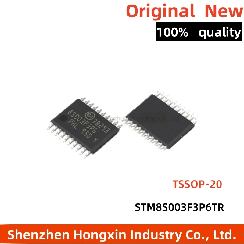 5 piece of SMT STM8S003F3P6TR TSSOP-20 16MHz/8KB flash memory/8-bit microcontroller MC