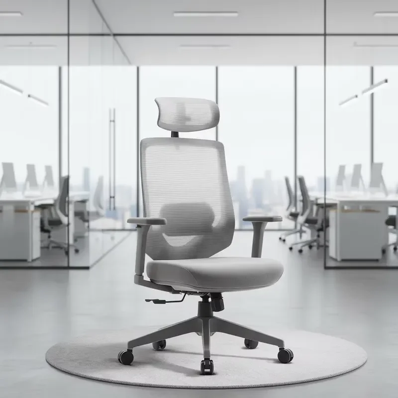 Modern Mesh Office Chair Ergonomic Computer Desk Seat with Adjustable Height and Swivel Function for Home Workstation Study
