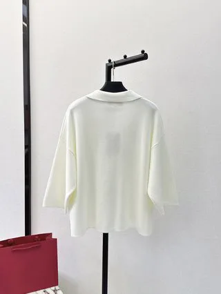 2024 Women's Clothing Three-quarter sleeve loose top Spring Summer New  0629