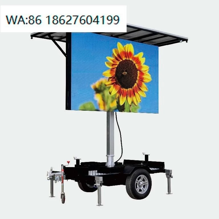 Custom P4 P5 P6 P8 Wireless LED Billboard Mobile Trailer Screen For Car Advertising