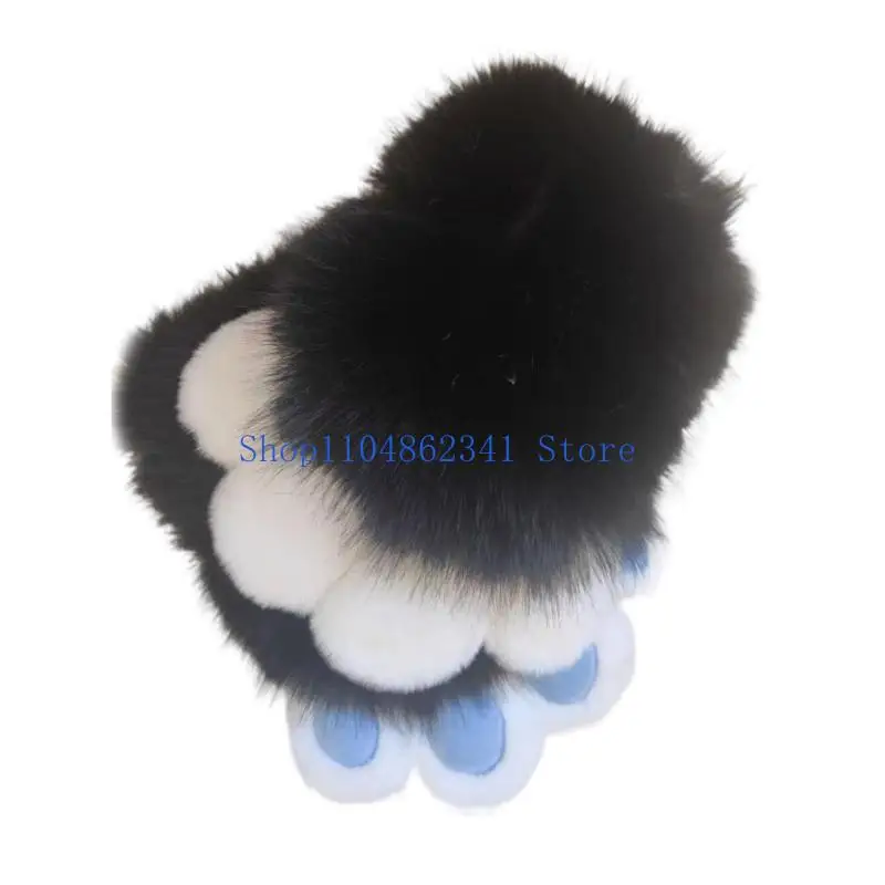 5asd giả lông thú mèo sang trọng Mèo vuốt găng tay lông thú Foxes Paws găng tay Halloween Cosplay Trang phục Phụ kiện dành cho