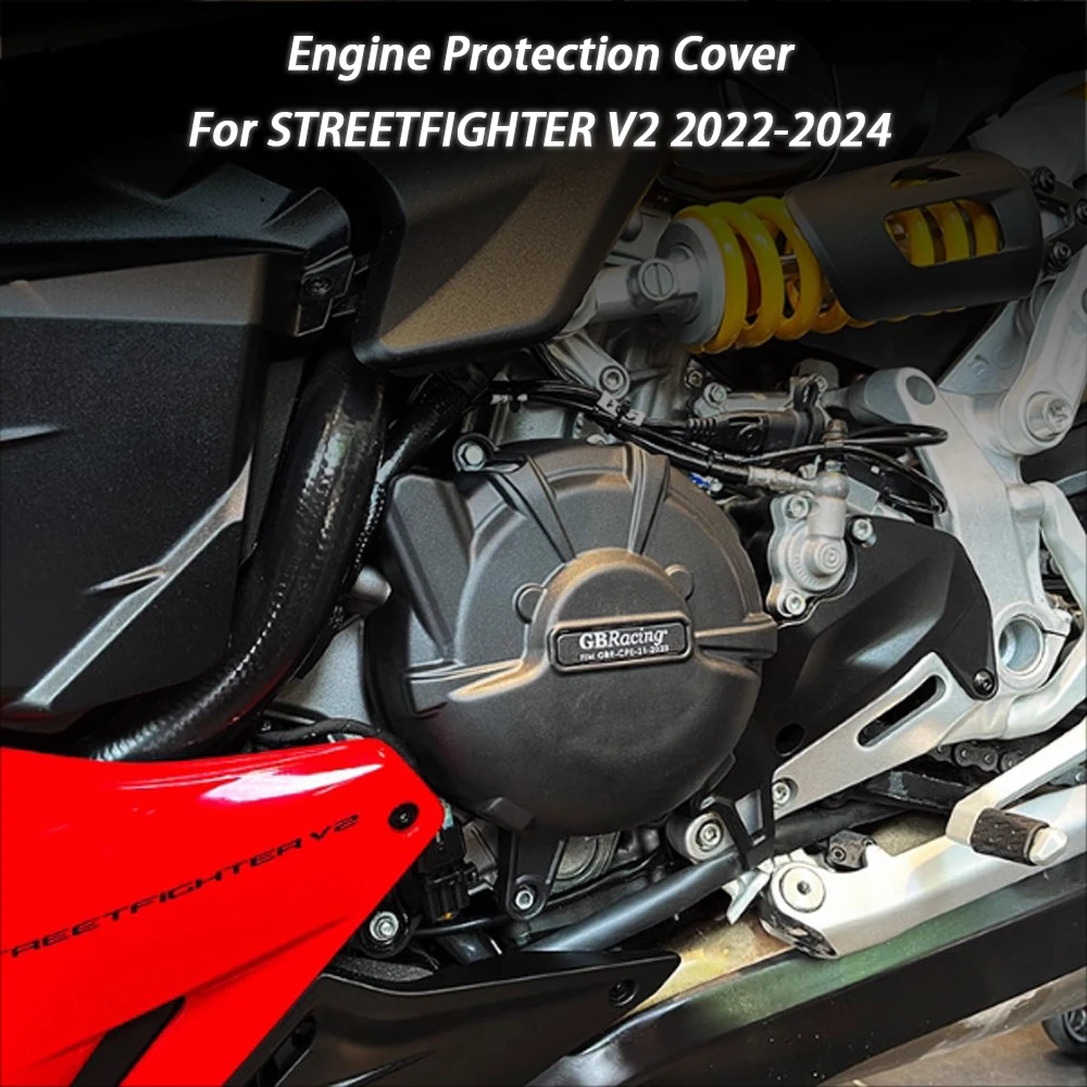 

For Ducati Streetfighter V2 GBRacing Engine Cover Protection Motorcycle Case Accessories 2022-2024