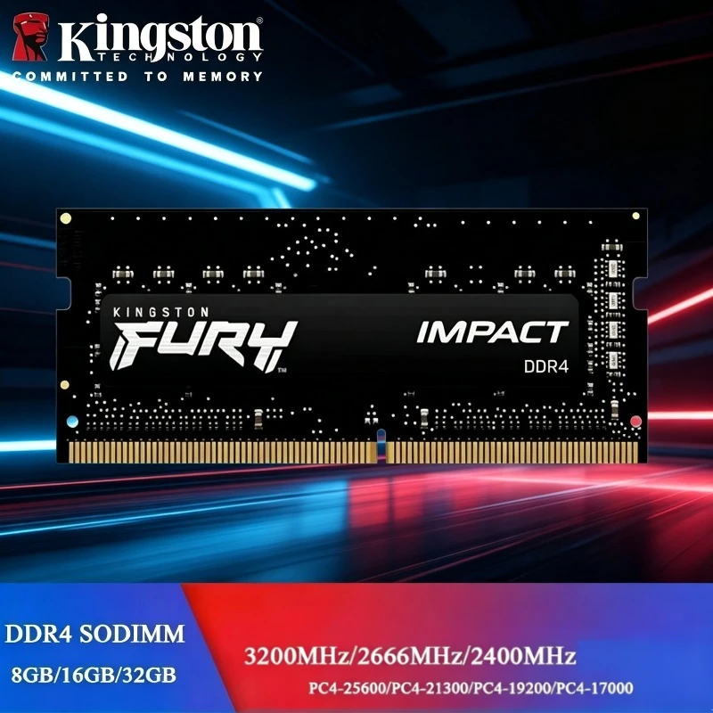 

Kingston FURY Impact DDR4 RAM 8GB 16GB 3200MHz 2400 2666MHz SODIMM Memory 260Pin SODIMM PC4-19200 21300 25600 DDR4 Notebook RAM