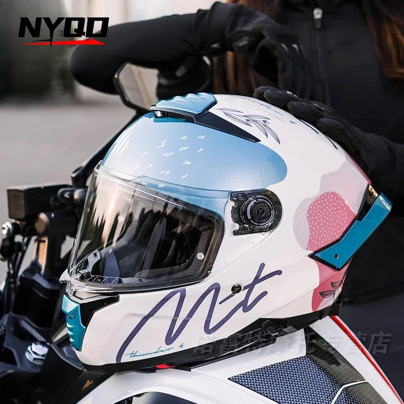 MT HELMETS Thunder 4 SV Helmet Motorcycle Full Face  Lens Shield Scooter Helmen Men Capacete De Moto ECE DOT Approved