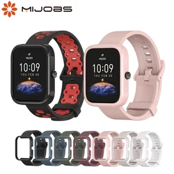 Para amazfit bip 3 pro cinta pulseira de pulso de silicone para amazfit bip 3 cinta protetor caso capa pulseiras inteligentes acessórios