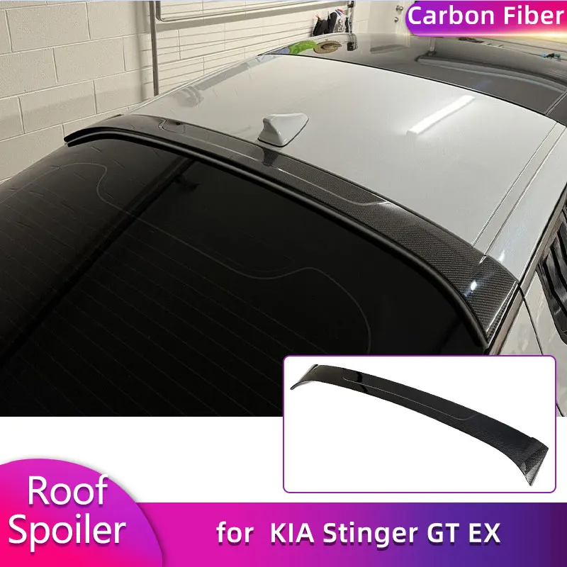 

Carbon Fiber Rear Roof Spoiler Wings for KIA Stinger GT EX Hatchback 2018-2023 Car Rear Spoiler Boot Wing Lip Window Trim FRP