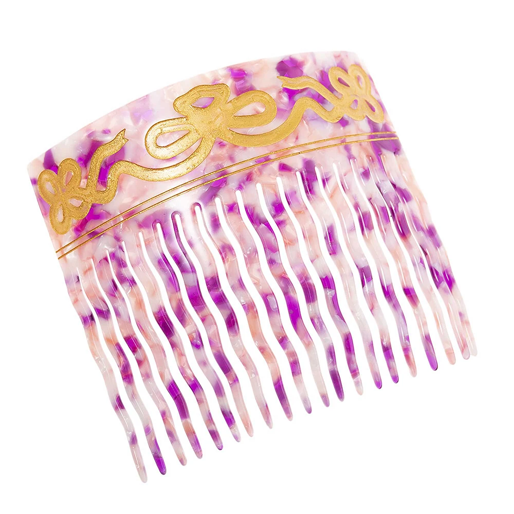 Vintage Hair Combs Colorful Acetate Hair Accessories Tortoise shell Women Hair clips Flamenco Headdresses Comb Bronzing jewelry