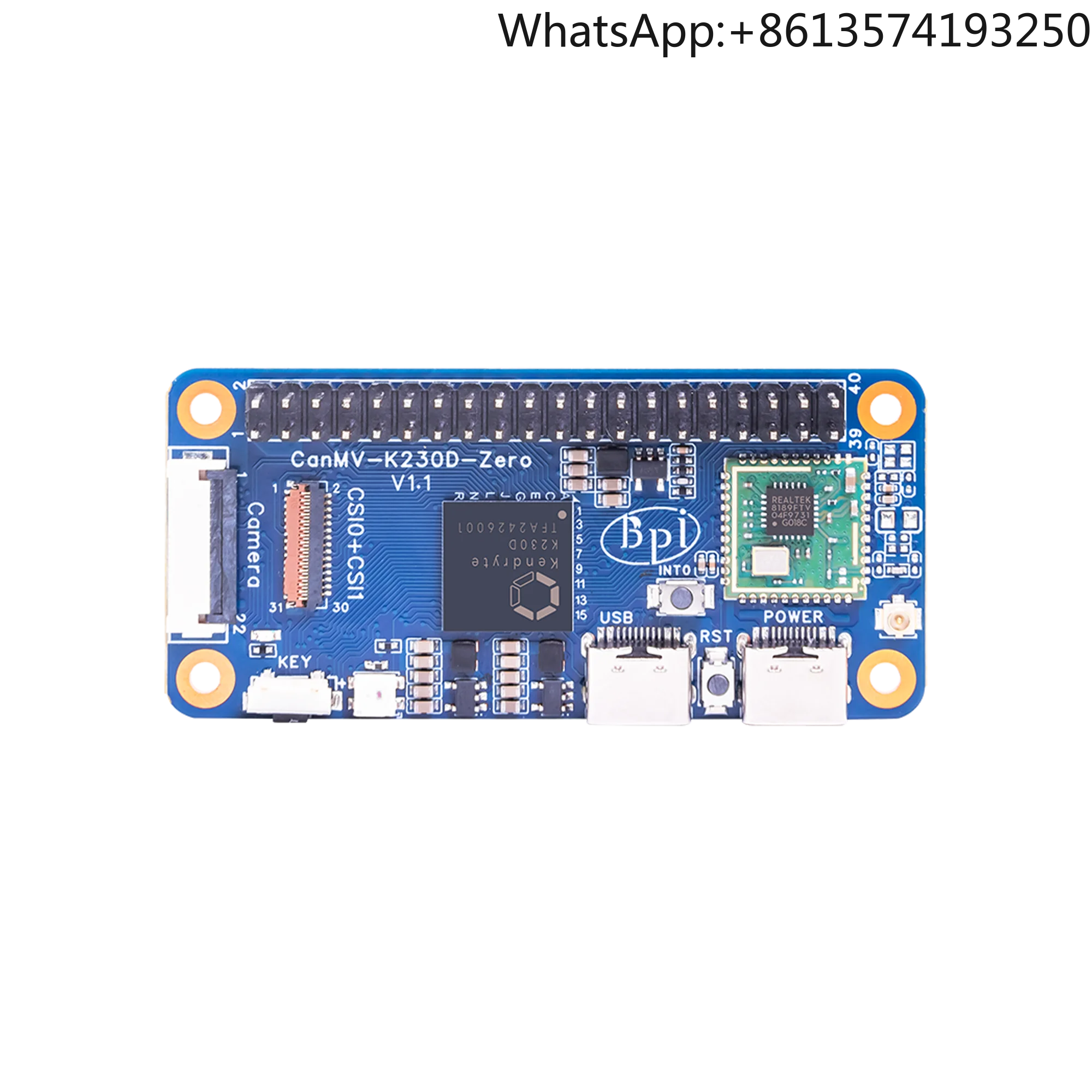 

Banana Pi BPI-CanMV-K230D-Zero Canaan K230D RISC-V 128 RAM Dual Camera MIPI CSI Srceen40 Pin GPIO SBC Single Board Computer
