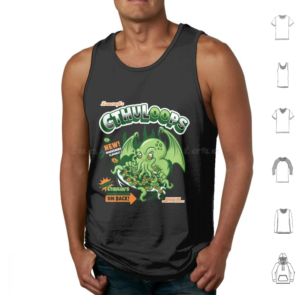 Cthuloops All New Flavors Tank Tops Print Cotton Cthuloops All New Flavors