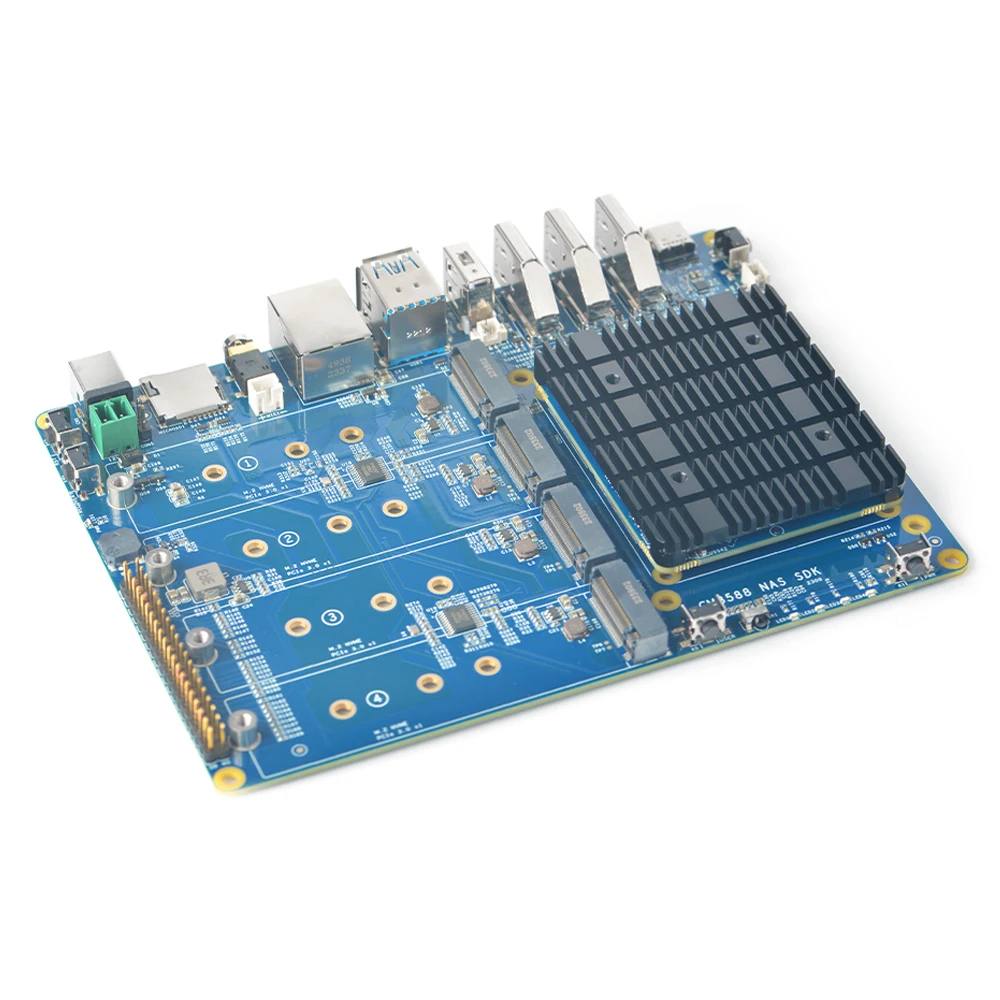 Imagem -05 - Rockchip Rk3588 Nas Kit Placa de Desenvolvimento On-board Pcie 2.5g Controlador Ethernet Suporta Openwrtandroidubuntudebian Kit