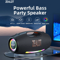 ZEALOT S89 250W Wireless Speaker, Outdoor Portable, 48000mAh Long Battery, With RGB Color Lights, Up To 8 Hours Of Playback Time