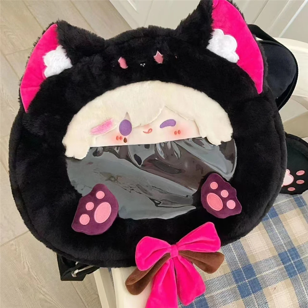 Game Genshin Impact Lyney Cosplay COSTUME Cartoon Plush Doll Itabag Shoulder Ita Bag Adult Unisex Accessories Props Gift