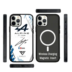 1pc Pierre Gasly Alpine F1 Team Phone Case Strong Magnetic per IPhone 15 14 13 Pro Max 11 12 Mini