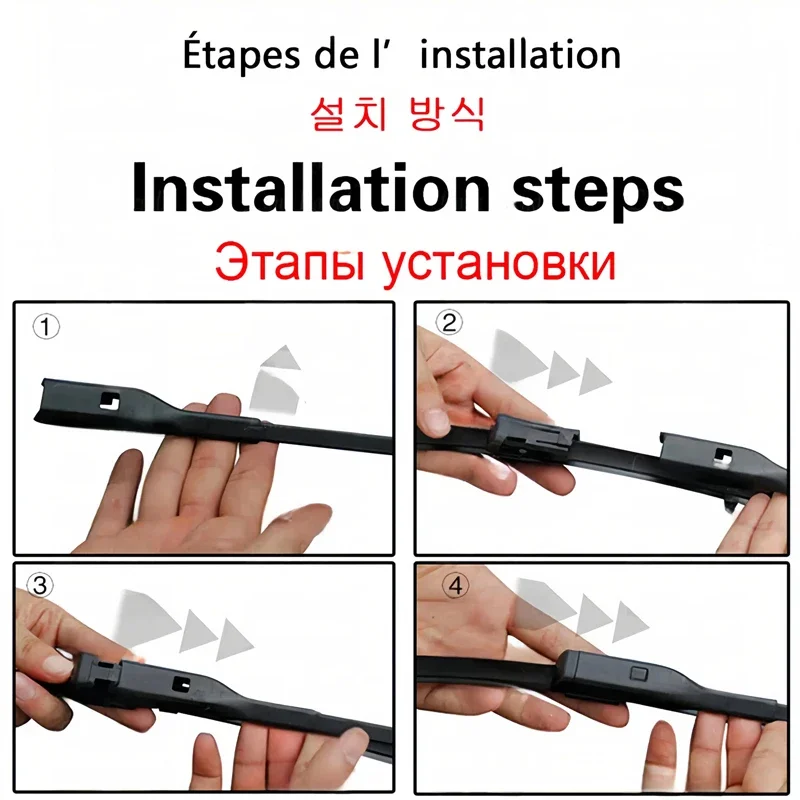 VW T-Roc 2017-2024（2023、2022、2021、2020）用フロントワイパーブレードセット、フロントガラス/ウィンドスクリーン/ウィンドウ用レインブラシ、26インチ+20インチ