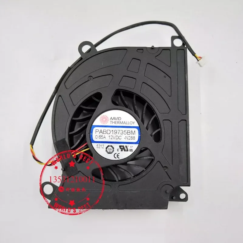for MSI Medion Laser Haiwu PABD19735BM 0.65A 12VDC N288 Cooling Fan