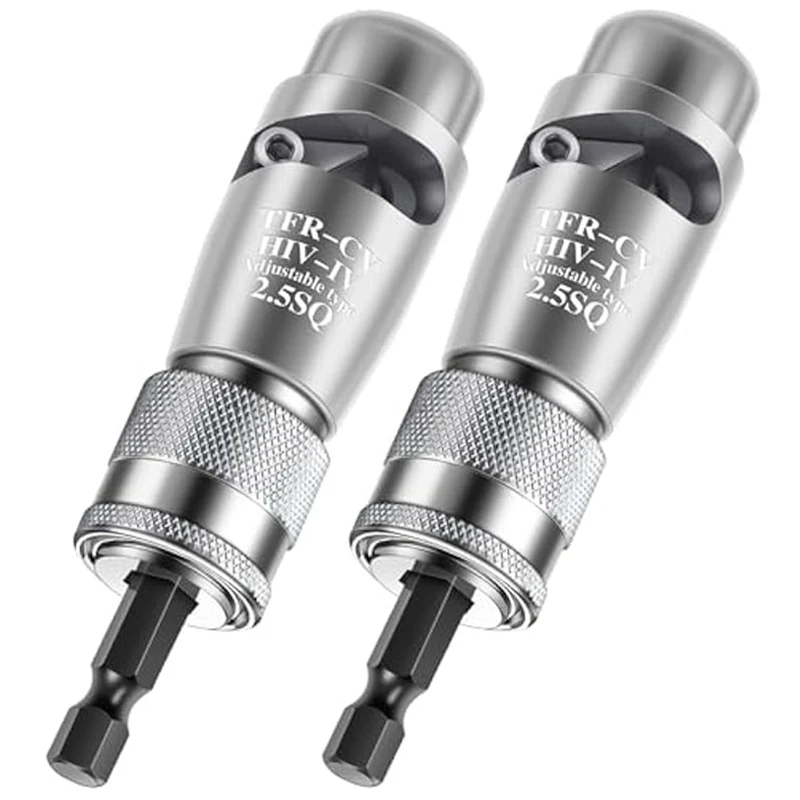 ABHU 2 قطعة أداة تجريد الأسلاك من سبائك الألومنيوم، أداة لف الأسلاك السريعة للحفر، أداة تويست الأسلاك الكهربائية، 2.5SQ