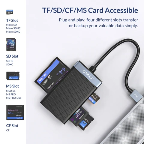 ORICO USB 3.0 Чтение карт 4 в 1 — внешний вид товара