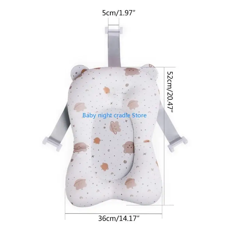 J2FF الكرتون الطفل حصيرة آمنة حوض الاستحمام وسادة الكرتون حوص استحمام للأطفال وسادة الدب أرنب نمط الرضع حمام حوض وسادة هدية #6