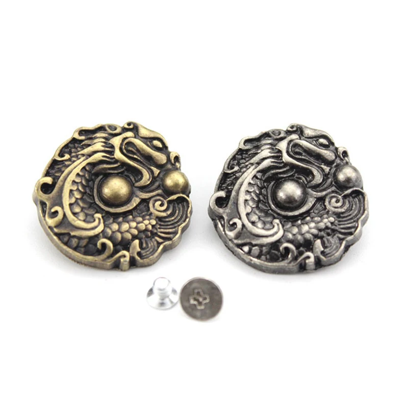 Metal Buttons Conchos Cloth Clasp Coin Clasp Purse Clasp Handmade Leather Accessories DIY Leather Craft Decoration Wallet Button