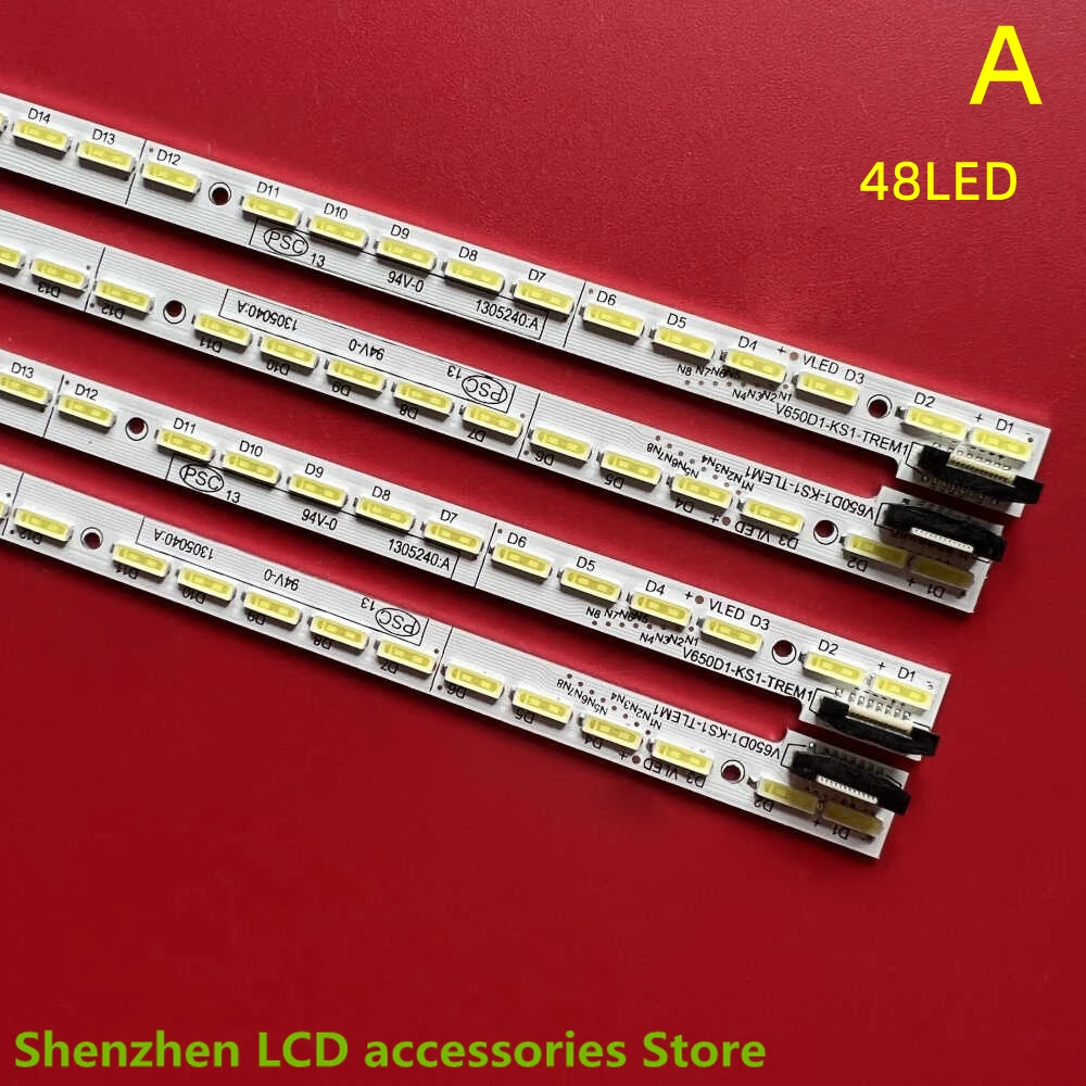 406 mm LED-Hintergrundbeleuchtungsstreifen für 65PUK7120 65LB5200 L65E5690A-3D 65E10E 65PFL5W40 V650DK1-LS1 LS6 V650D1-KS2-TLEM1 TREM1