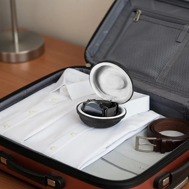 1Pcs Portable Single Watch Travel Case Shockproof Impact Resistant Storage Box for Personal Watch Security During Activities