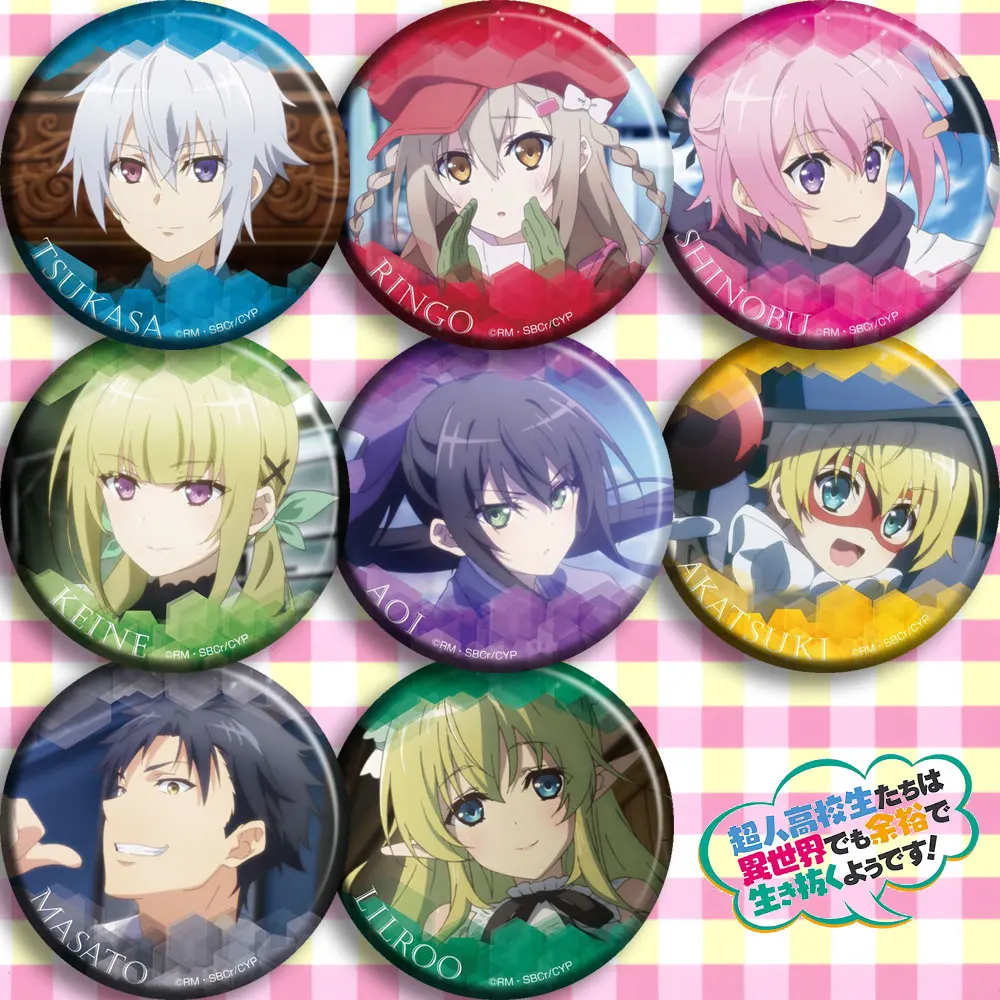 1pc 58mm Cute Anime Tsukasa Mikogami Prince Akatsuki Aoi Ichijo Ringo Brooch acrylic Badges