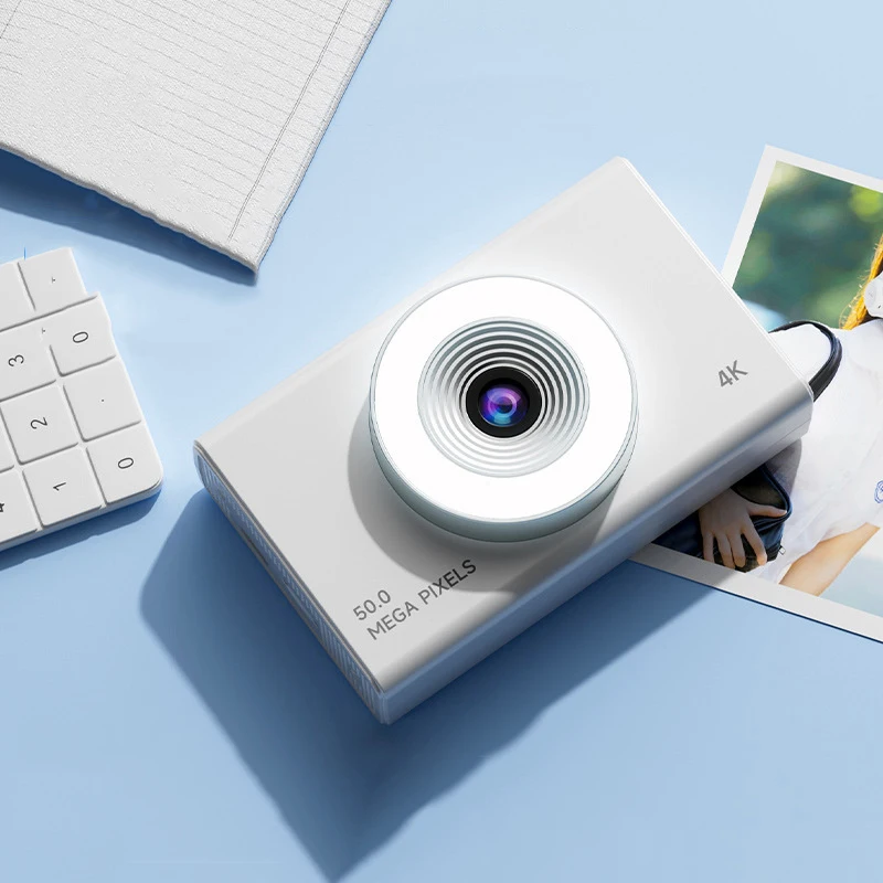 Цифровая камера 4K CCD с заполняющей подсветкой, 50 миллионов пикселей, ретро-камера с автофокусом для студентов, путешествий, 2,4-дюймовый экран Type-C