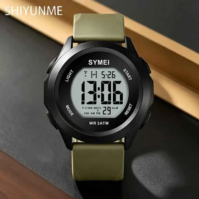 SHIYUNME New Man Watches Digital Sports Luminous Multifunction Waterproof Alarm Clock Watch Outdoor Fashion Electronic Men Watch