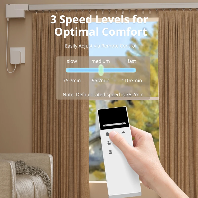 Matter Over WiFi Mini motore elettrico per tende per supporto pista Trietex Assistente domestico Smartthings Homekit Controllo Google Home