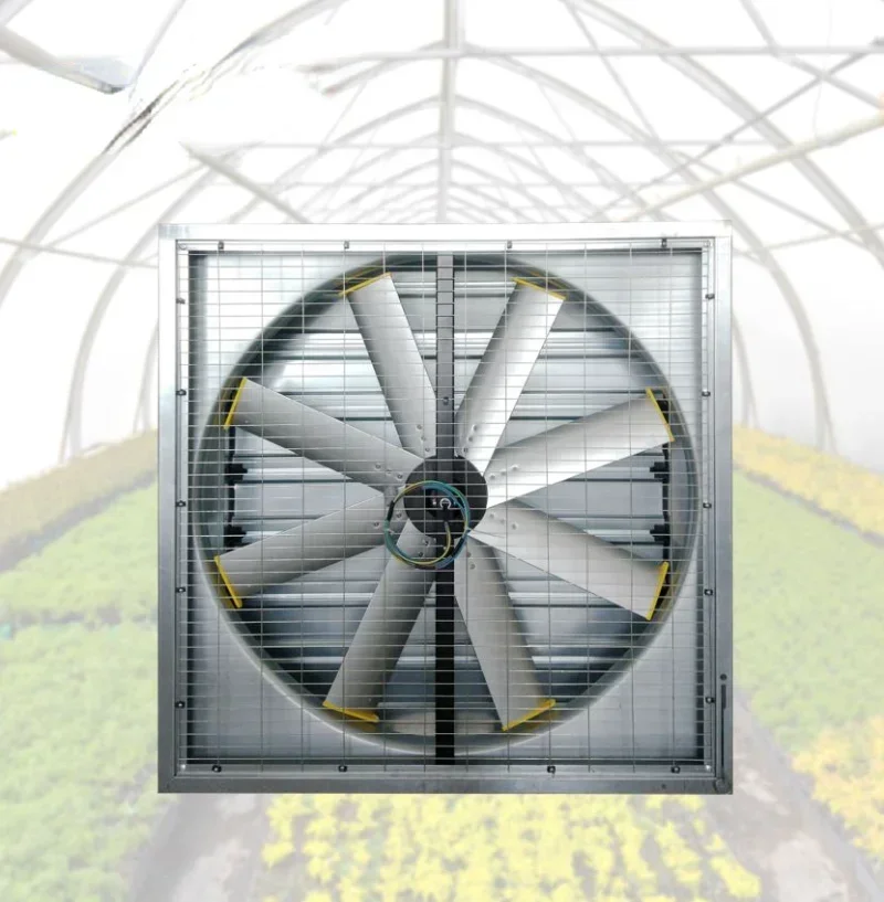 48'' 8 PCS Aluminum Fan Blades Direct Driven Solar Powered Industrial Exhaust Ventilation Fan