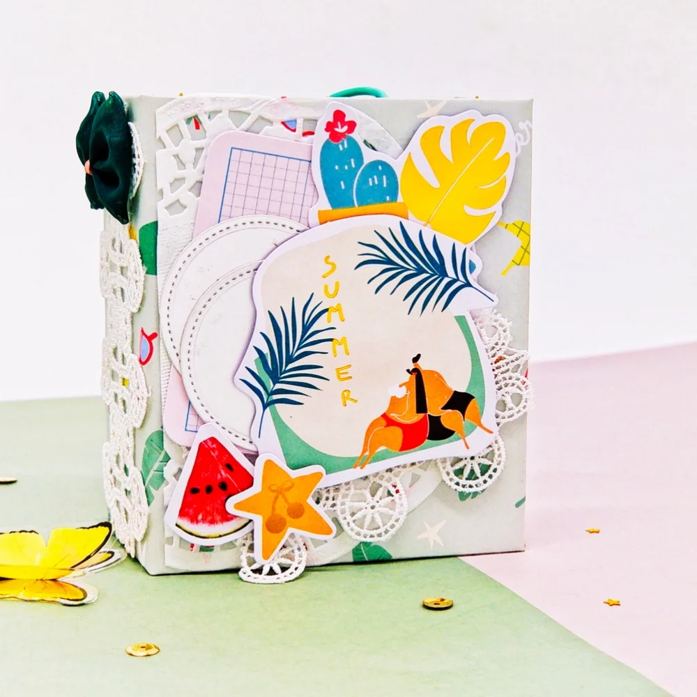 Creative Path Aloha Summer Scrapbooking Journaling Sets Decorative Papers Die Cuts Stamps Stickers Full Sets DIY Crafting Kits view 2