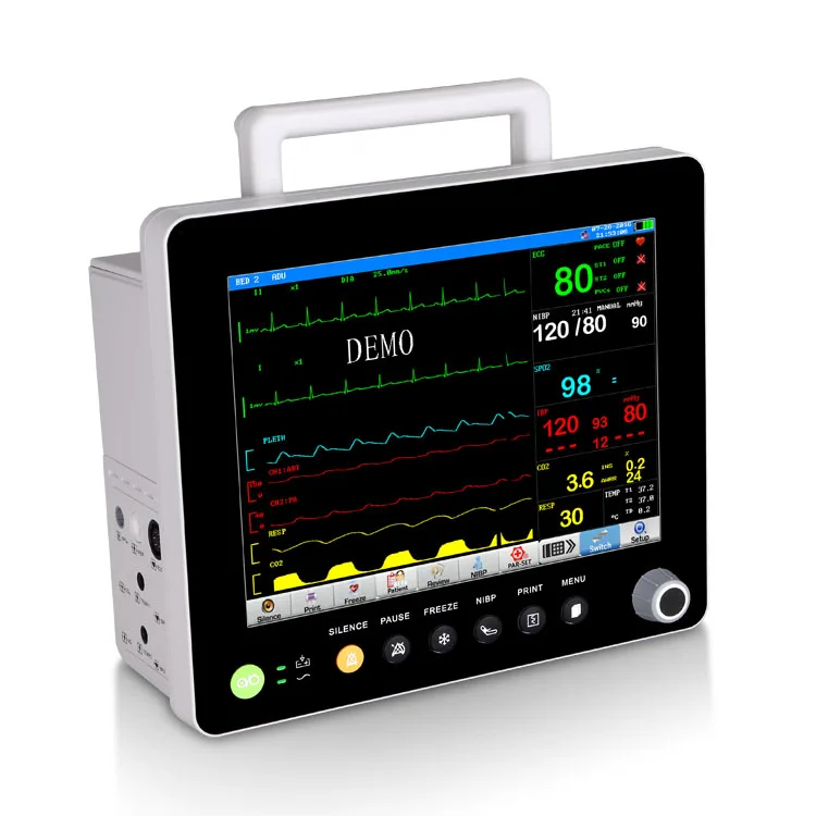 

Portable Multi Parameter Monitor Machine 15 Inch Multi-parameter Medical ECG Monitor