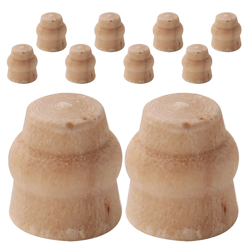 

10 Pcs Mini Table Accessories Legs Model Dollhouse Dolls Adornments Supplies Lotus Tree Small Wood for Furniture Desk