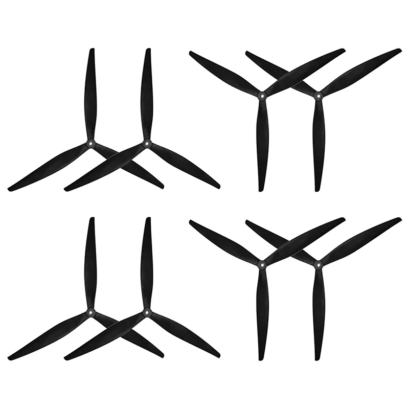 HQProp 15 بوصة 16 بوصة 17 بوصة 15X10X3 16X8X3 17X8X3 CW CCW المروحة الألياف الزجاجية السوداء المقواة النايلون لطائرة RC بدون طيار