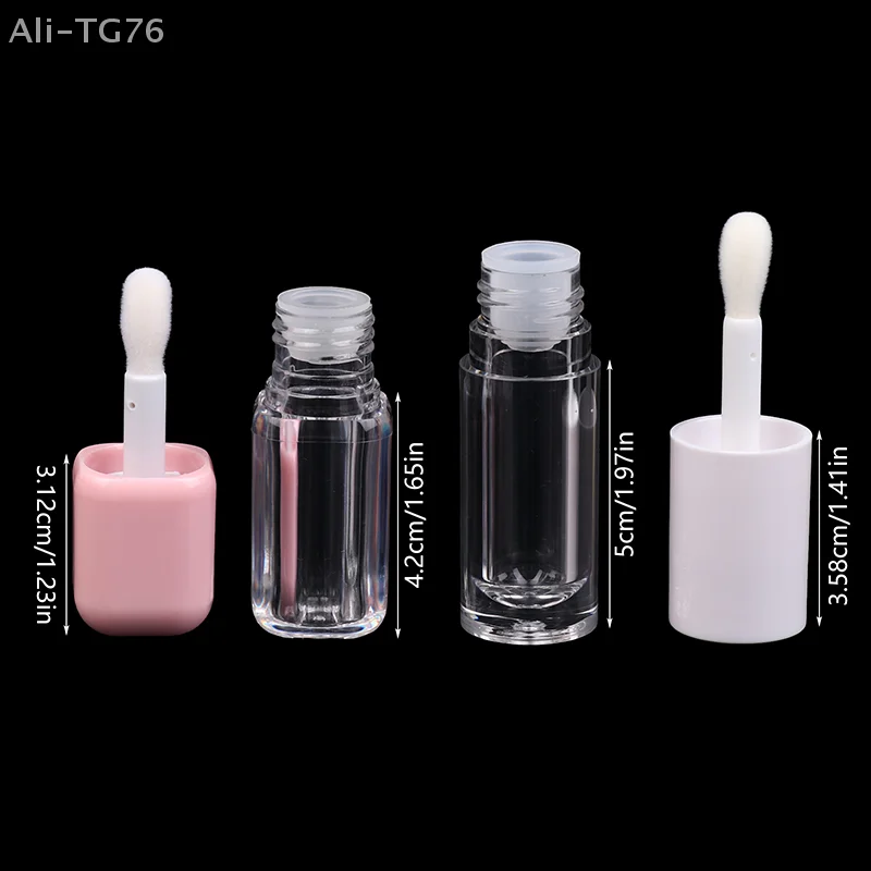 6 ml transparente leere Lipgloss-Röhrchen mit großem Pinsel, Kunststoff-Lippenbalsam, Mini-Proben-Kosmetikbehälter für Lippenstift-Proben