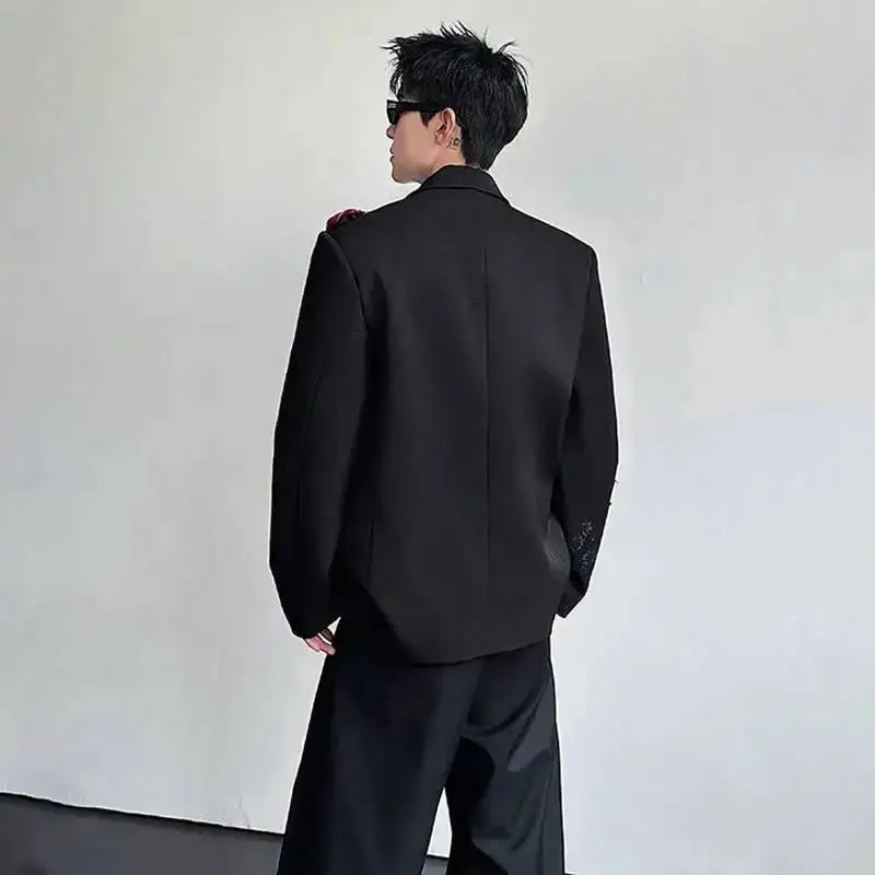 LUZHEN Blazer 2026 Layer New Double Original Collar Three-dimensional Patchwork Men's Fashion Handsome Shoulder Pad Coat JY7738
