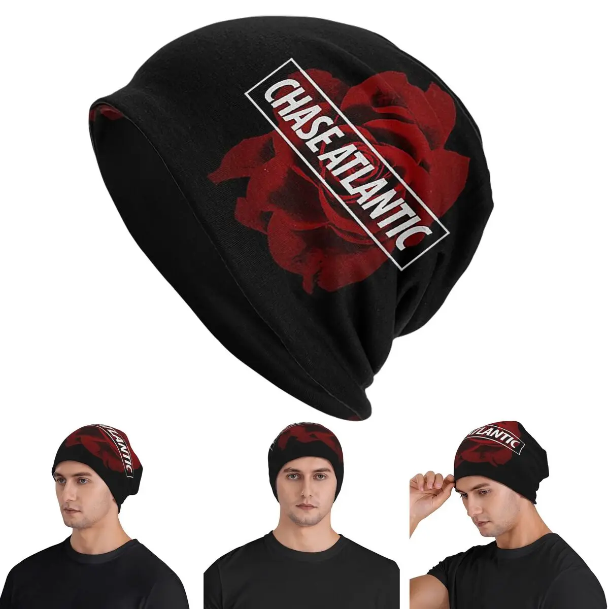 

Шапки-бини с логотипом Chase Atlantic Rose Skullies, теплая осенне-зимняя уличная шапка, вязаные шапки с капюшоном для взрослых унисекс