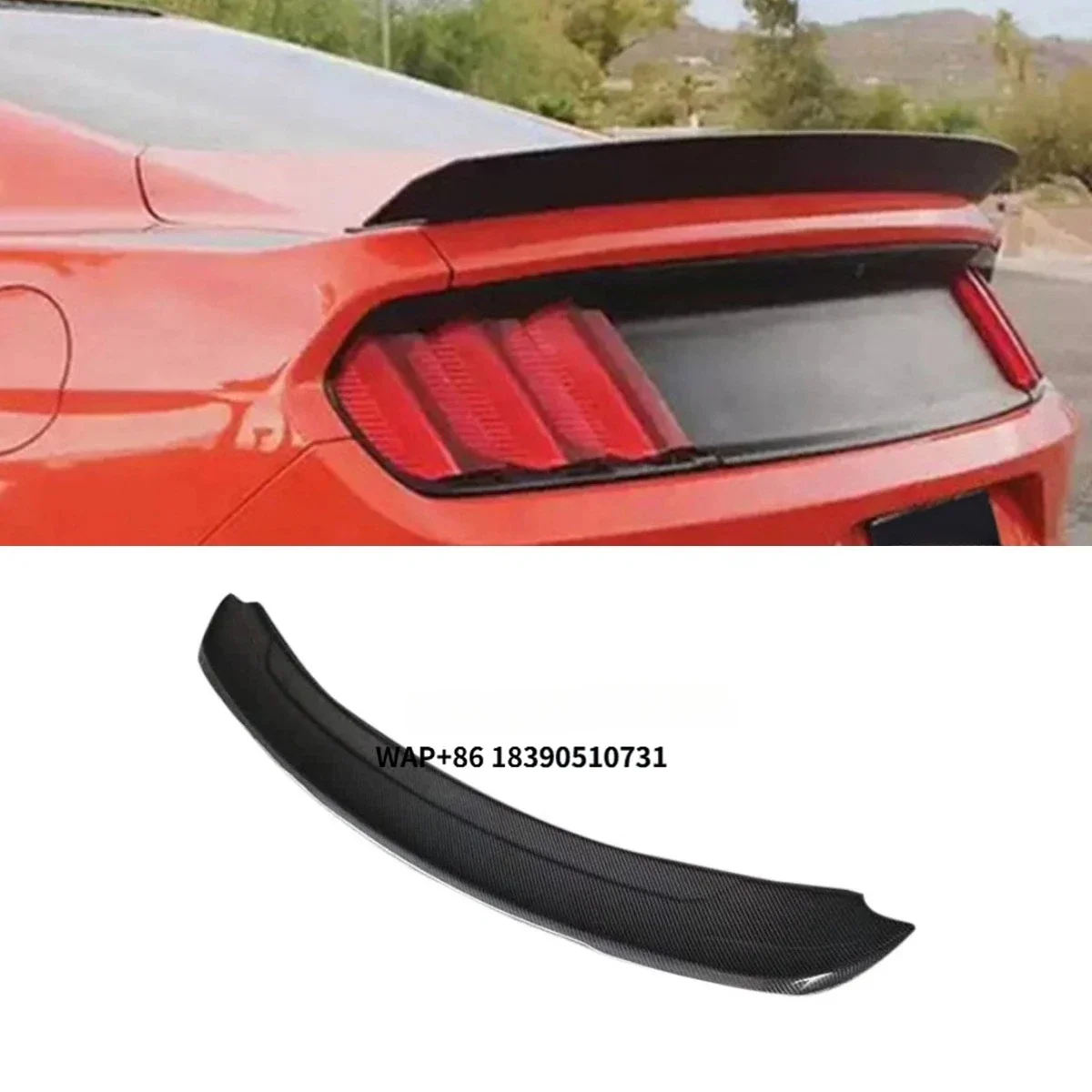 

Car Rear Spoiler Wing Roof Spoiler Roof Wing Rear Trunk Spoiler Wing For Mustang RTR 2015-2022 Body Kit Car Accessories