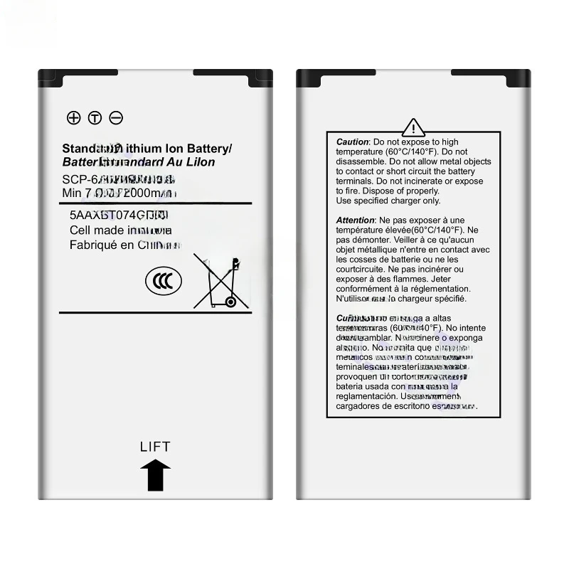 0 Cycle SCP-62LBPS Battery for Kyocera C6530N Hydro Life 4G C6530 Phone High Quality Replacement Battery Lithium Ion Bateria