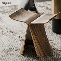 Living Room Sofa Side Table Minimalist Style Living Room Butterfly Coffee Table Shoe Changing Stool Low Bench Home Furniture