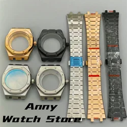 42mm Silver Black Rose Gold Case Stainless Case Bracelet Sapphire Glass Fit NH35 NH36 NH70 NH72 ETA2824 PT5000Movement