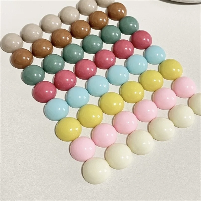 

Оптовая продажа, 100 шт./лот, 15 мм, цветной принт, геометрия, круглая форма, смоляные бусины-кабошоны, ювелирные изделия своими руками, аксессуары для волос для одежды