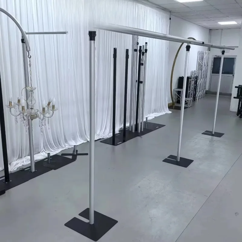 

【Best-selling】Hot Sale Pipe And Overhanging Background Stand Curtain Rack For Decorating Wedding Event Supplies Party